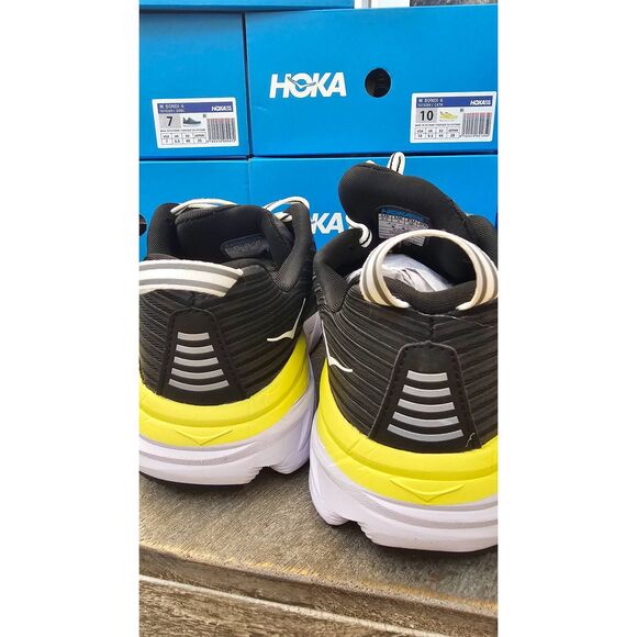 Hoka MEN\'S Hoka One One Bondi 6 black white Mesh. Size 7.5 New in box main image 4
